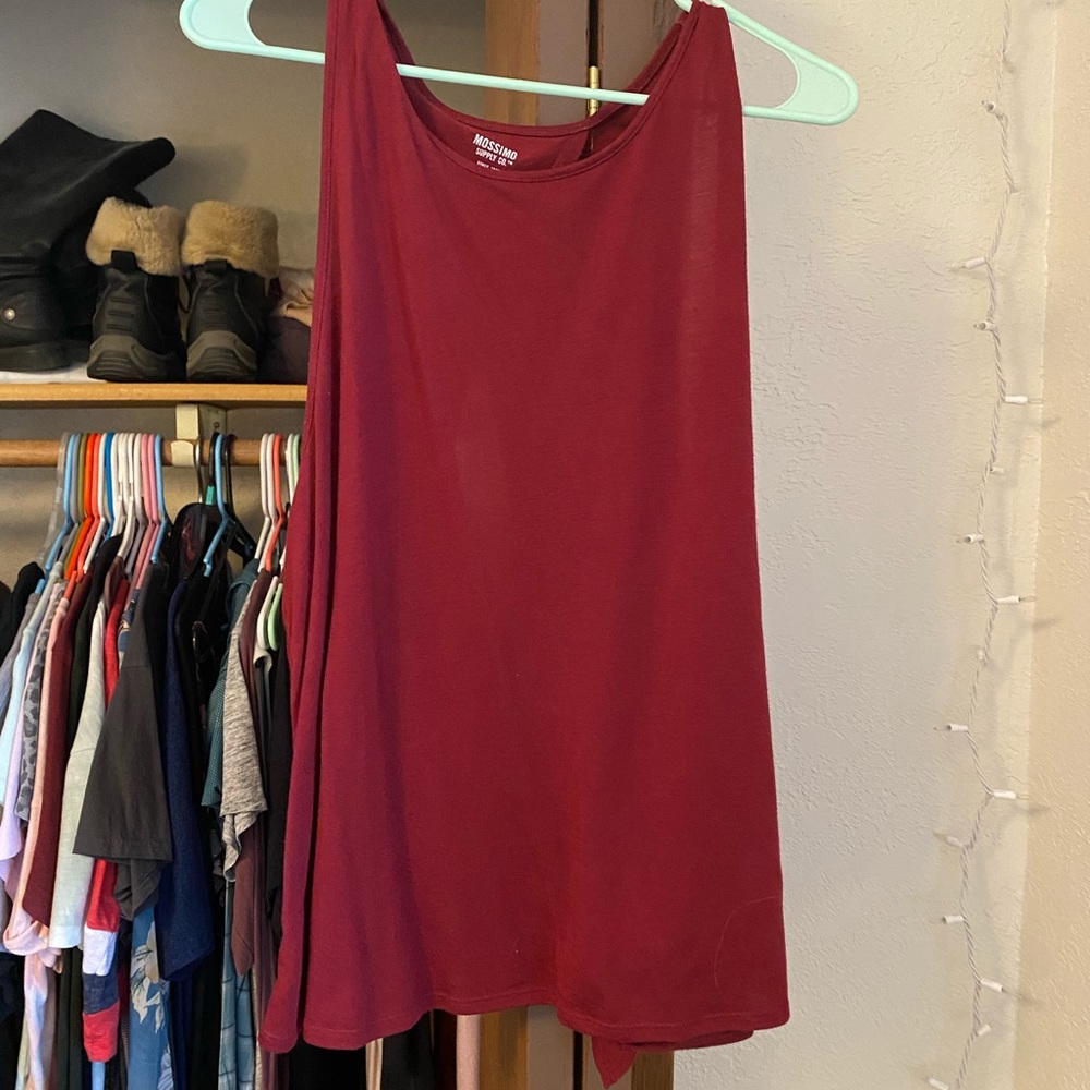 Red tie-back tank